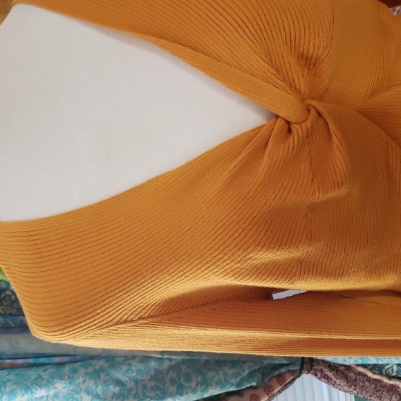 GOLDEN Yellow Twist Sweater - Picture 3 of 4